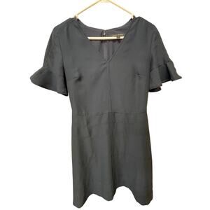 Womens Size 4 Banana Republic Flutter Sleeve Navy Dress